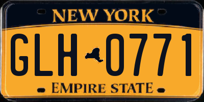 NY license plate GLH0771