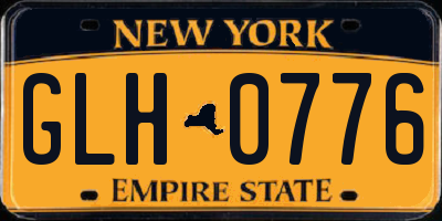 NY license plate GLH0776