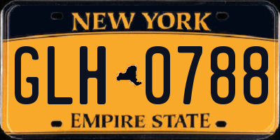 NY license plate GLH0788