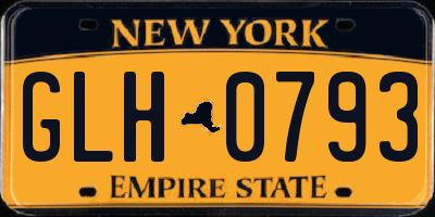NY license plate GLH0793