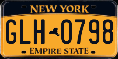 NY license plate GLH0798