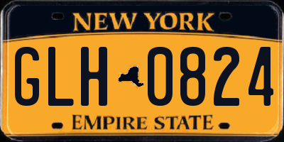 NY license plate GLH0824