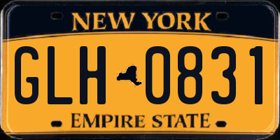 NY license plate GLH0831