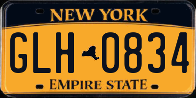 NY license plate GLH0834
