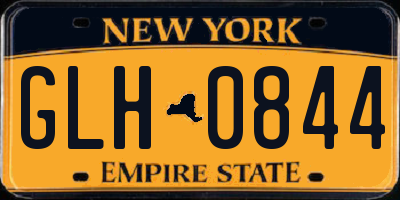 NY license plate GLH0844