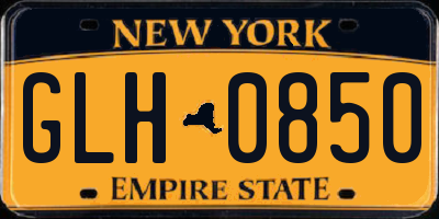 NY license plate GLH0850