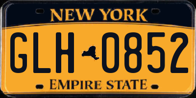 NY license plate GLH0852
