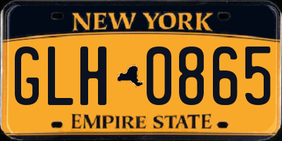 NY license plate GLH0865