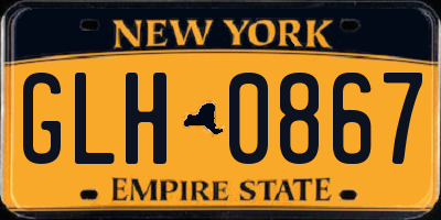NY license plate GLH0867