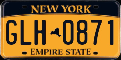 NY license plate GLH0871