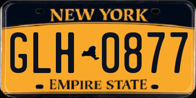 NY license plate GLH0877