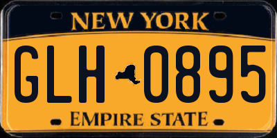 NY license plate GLH0895