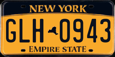 NY license plate GLH0943