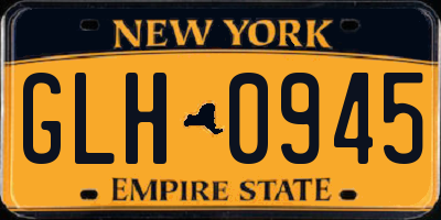 NY license plate GLH0945