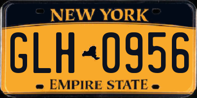 NY license plate GLH0956