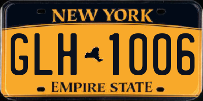NY license plate GLH1006
