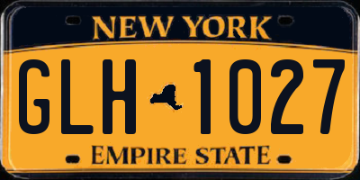 NY license plate GLH1027