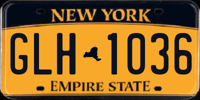 NY license plate GLH1036