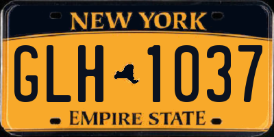 NY license plate GLH1037