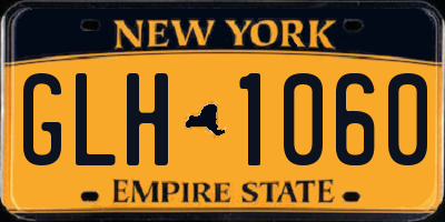 NY license plate GLH1060