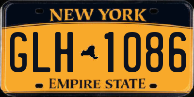 NY license plate GLH1086