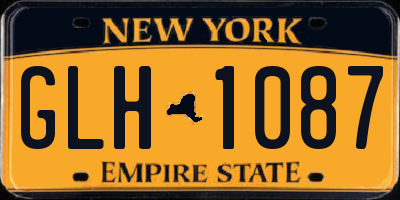 NY license plate GLH1087