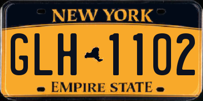 NY license plate GLH1102