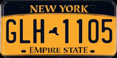 NY license plate GLH1105