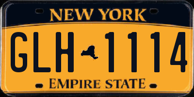 NY license plate GLH1114