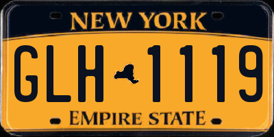 NY license plate GLH1119