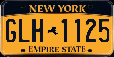NY license plate GLH1125