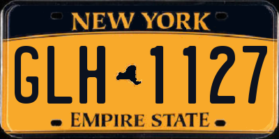 NY license plate GLH1127