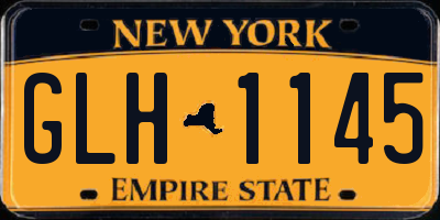 NY license plate GLH1145