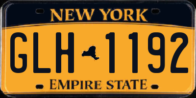 NY license plate GLH1192