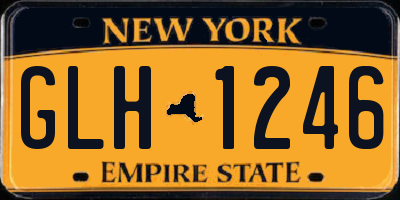 NY license plate GLH1246