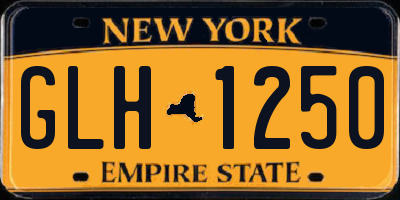 NY license plate GLH1250