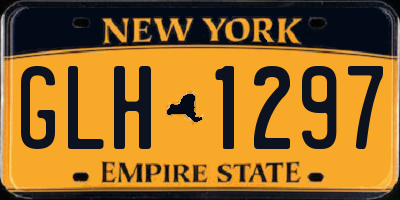 NY license plate GLH1297