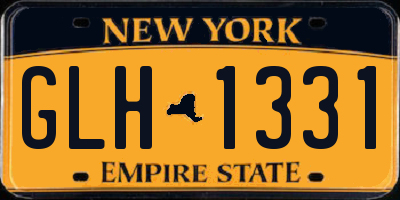 NY license plate GLH1331