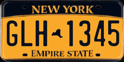 NY license plate GLH1345