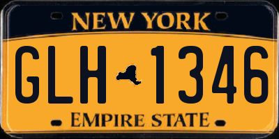 NY license plate GLH1346