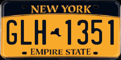 NY license plate GLH1351