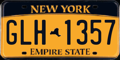 NY license plate GLH1357