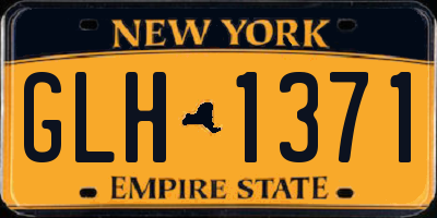 NY license plate GLH1371