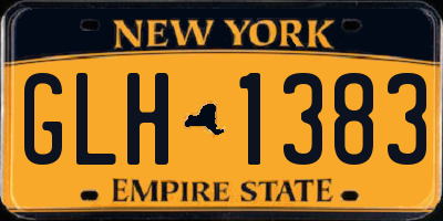 NY license plate GLH1383