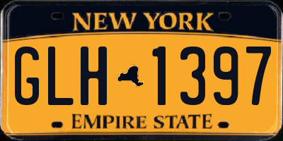 NY license plate GLH1397