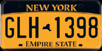 NY license plate GLH1398