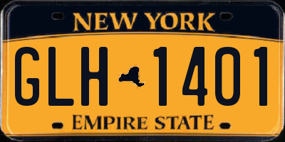 NY license plate GLH1401