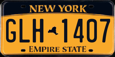 NY license plate GLH1407