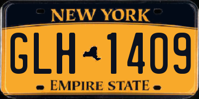 NY license plate GLH1409
