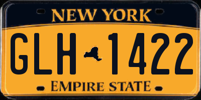 NY license plate GLH1422
